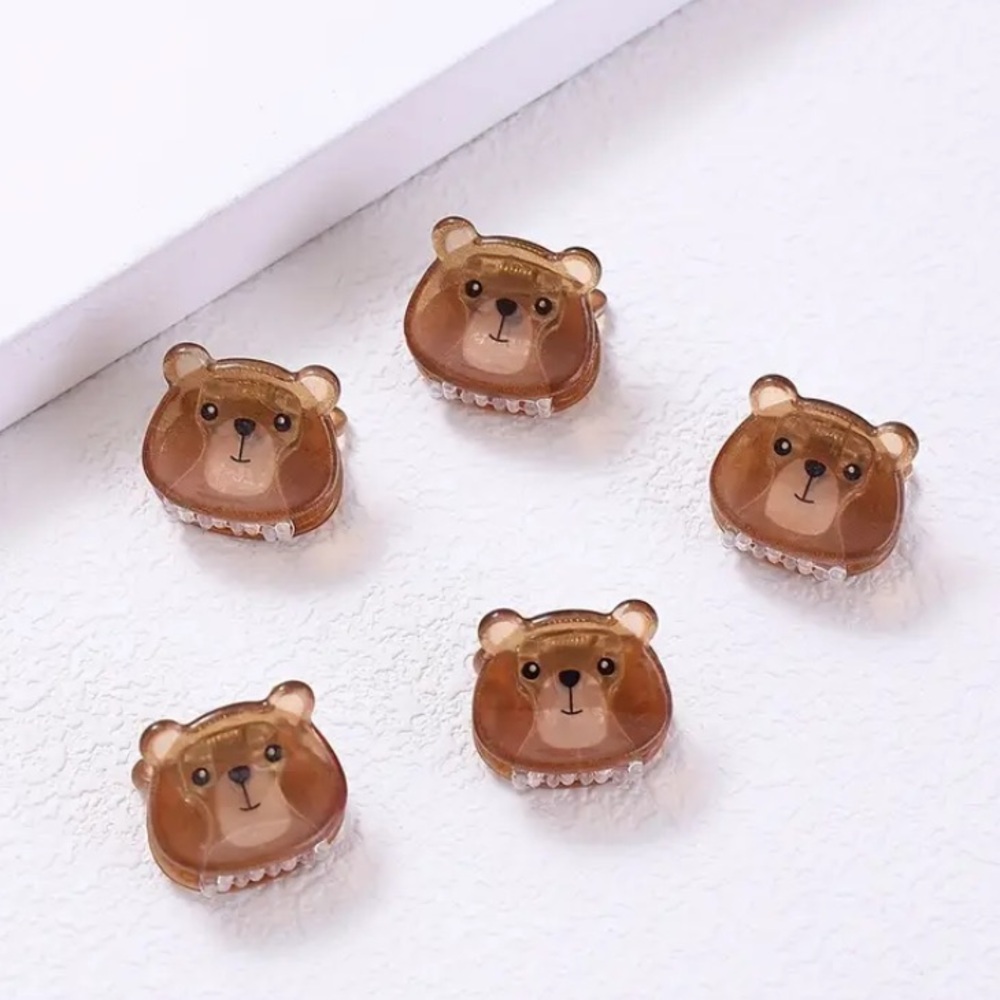 Bear Hair Claw Clips Set of 5